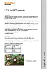 Application note:  HS10 to HS20 upgrade