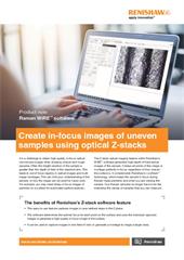 Product note:  Create in-focus images of uneven samples using optical Z-stacks