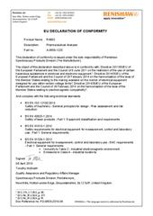 Declaration of conformity:  RA802 Raman Pharmaceutical Analyser