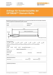 Formular:  Anfrage für Sondertaststifte der OPTiMUM™ Diamant-Reihe