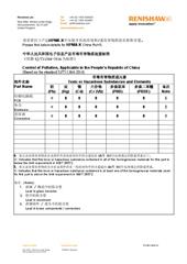 Certificate (RoHS):  China RoHS - HPMA-X