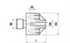 A-5555-1245 - M5 不鏽鋼,5 向測針座,DS 2 mm,L 10 mm,用於 ZEISS 應用項目