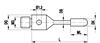 A-5004-0256 - M3 Ø2 mm tungsten carbide cylinder, L 21 mm, ML 7 mm, for ZEISS applications