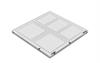 R-PV-W-501010-50-20 - 1/4-20 multi-window acrylic plate, 0.47 in × 10.00 in × 10.00 in