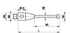 A-5555-0296 - M2 stylus for star configuration, Ø2 mm ruby ball, stainless steel stem, ML 13.5 mm, for Zeiss applications