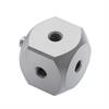 A-5555-0190 - M5 鈦製方塊體，L 20 mm，W 20 mm