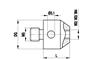 A-5555-0226 - M5 to M2 stainless steel adaptor, L 10 mm, for Zeiss applications