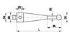 A-5555-0067 - M5 Ø2.5 mm ruby ball, tungsten carbide stem, L 55 mm, ML 5 mm, for Zeiss applications