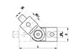 A-5555-0218 - M5 titanium knuckle, swing range 180°, 11.2 g, for Zeiss applications