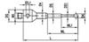 A-5555-2404 - M5 Ø0.2 mm ruby ball, tungsten carbide stem, L 32 mm, ML 2.3 mm, for Zeiss applications