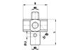 A-5555-0303 - M3 stainless steel 5-way rotary holder, L 11.5 mm, for Zeiss application